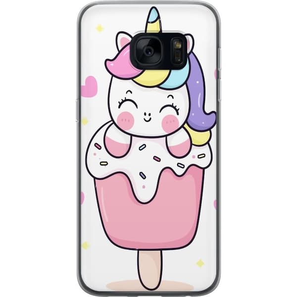 Telefonetuier til Samsung Galaxy S7 med Happy Unicorn