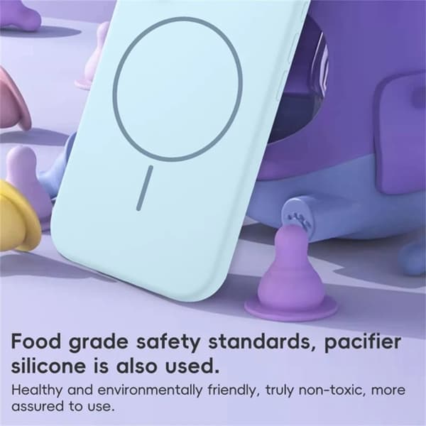 Mobilskal till iPhone 15 Pro Max MagSafe Silikon Anti Drop - Lila Lila