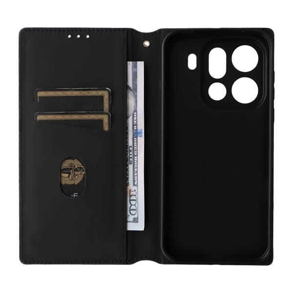 Oppo Find X9 Pro 5G Kortfack Plånboksfodral Konstläder - Brun