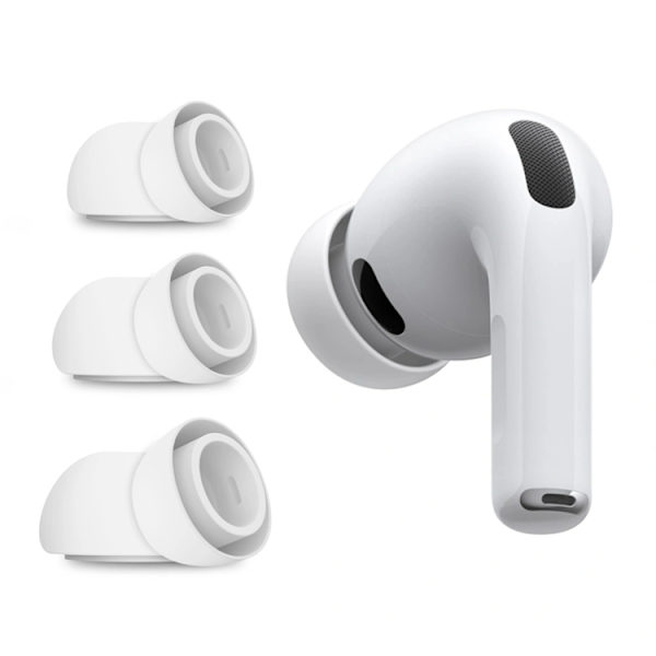 Tech-Protect [3-Pack] Apple Airpods Pro 3 Örontips - Vit Vit