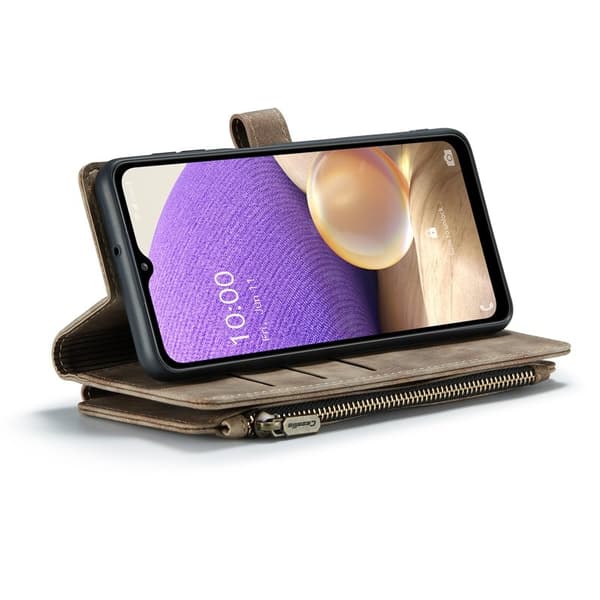 CASEME Konstläder Plånboksfodral för Samsung Galaxy A32/M32 5G - Brun