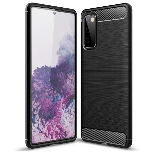 Galaxy S20 FE Cover Forcell Carbon Soft Plastic - Sort