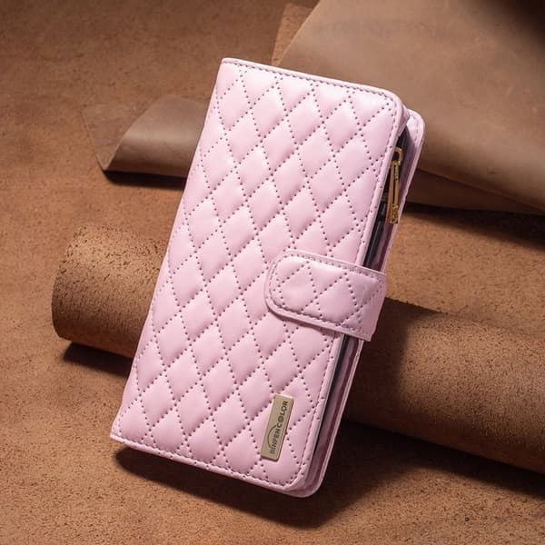 BINFEN COLOR BF Style-15 Plånboksfodral i Konstläder - Rosa