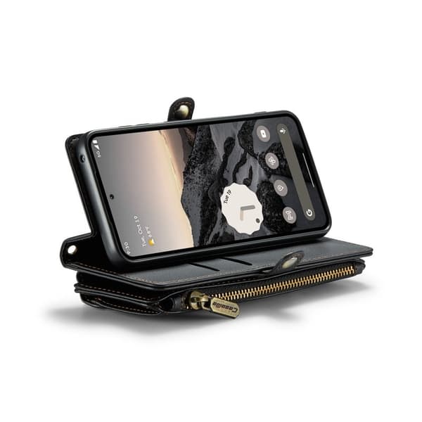 CASEME Plånboksfodral Konstläder för Google Pixel 10 Pro/10/9 Pro - Svart