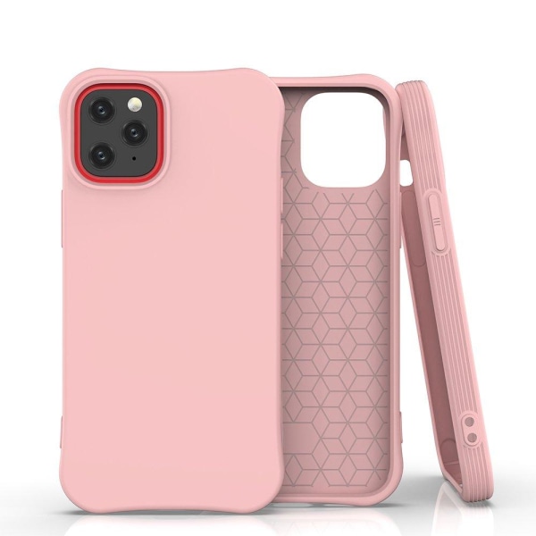 Blød farve Fleksibelt Gel Cover iPhone 12 Mini - Pink Pink