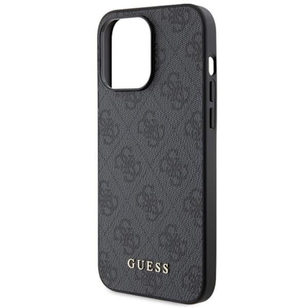 Guess iPhone 15 Pro Max Mobilskal Metall Gold Logo - Grå