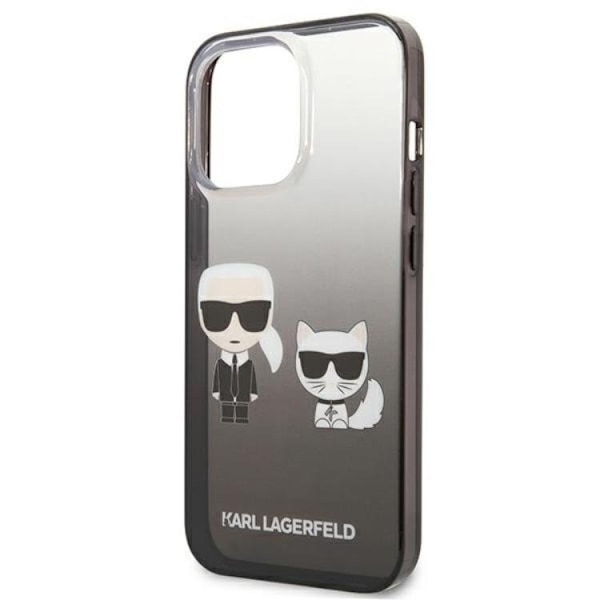 Karl Lagerfeld iPhone 13 Pro Skal Gradient Ikonik Karl & Choupette - Svart Svart