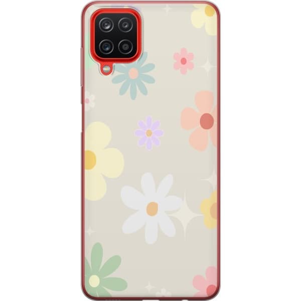 Mobilskal till Samsung Galaxy A12 med fejdande blommor