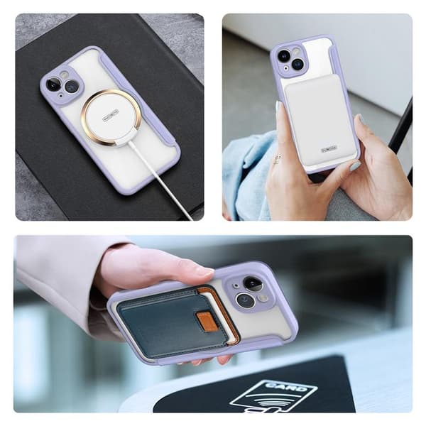 Dux Ducis iPhone 14 Plånboksfodral Magsafe Skin X Pro - Lila Lila