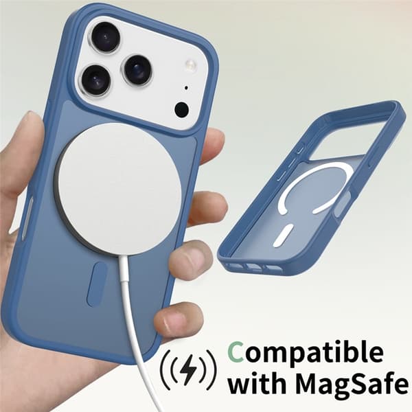 Mobilskal till iPhone 17 Pro MagSafe Acrylic Skin Touch - Blå