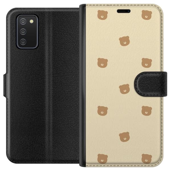 Pungcover til Samsung Galaxy A02s med Bjørnemønster