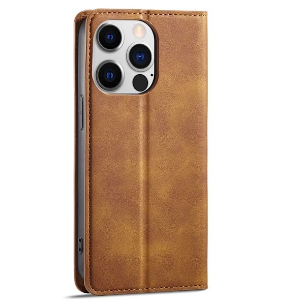 FORWENW iPhone 15 Pro Max Plånboksfodral Konstläder - Brun