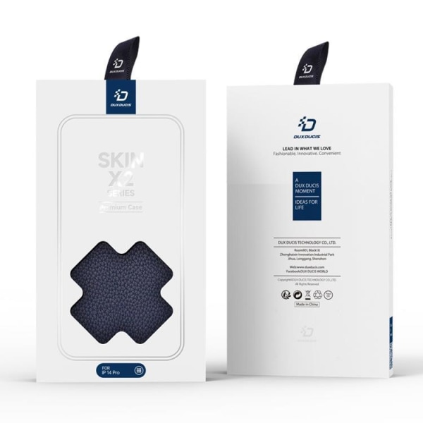 Dux Ducis iPhone 14 Pro Plånboksfodral Skin X2 - Blå