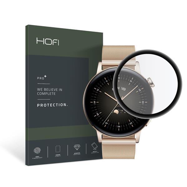 Hofi Pro Plus Hybrid Härdat Glas Skärmskydd Huawei Watch GT 3 42 Svart