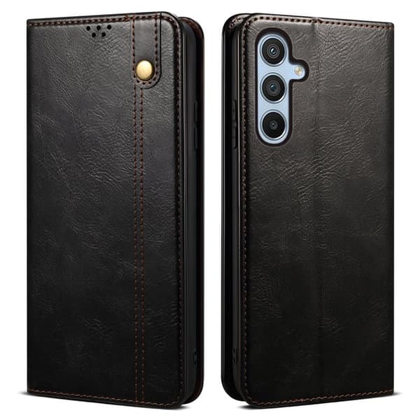 WAXY Samsung Galaxy A55 5G Plånboksfodral Konstläder - Svart