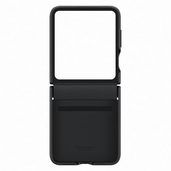 Samsung Galaxy Z Flip 5 Mobilskal Økologisk Læder - Sort Svart