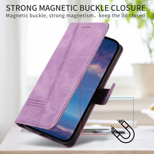 T-Shape Samsung Galaxy S26 Plus Plånboksfodral Konstläder Ställ - Lila