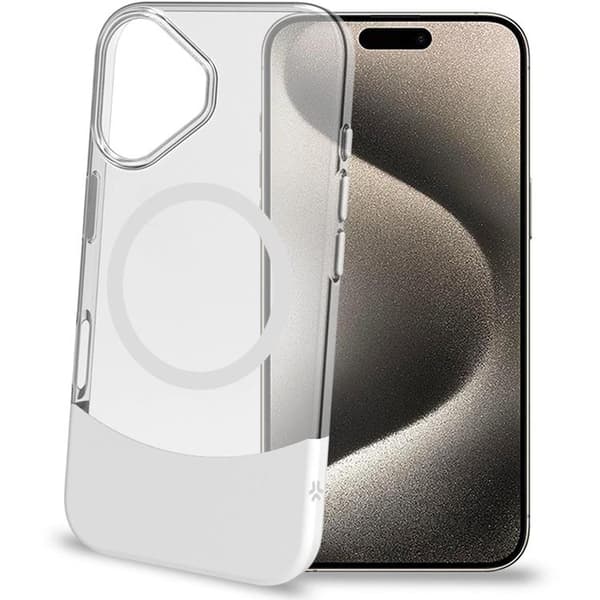 Celly Telefontaske til iPhone 16 MagSafe Magdual - Hvid