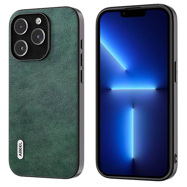 ABEEL Mobilskal till iPhone 13 Pro Max Drop-Proof PU Läder Grön