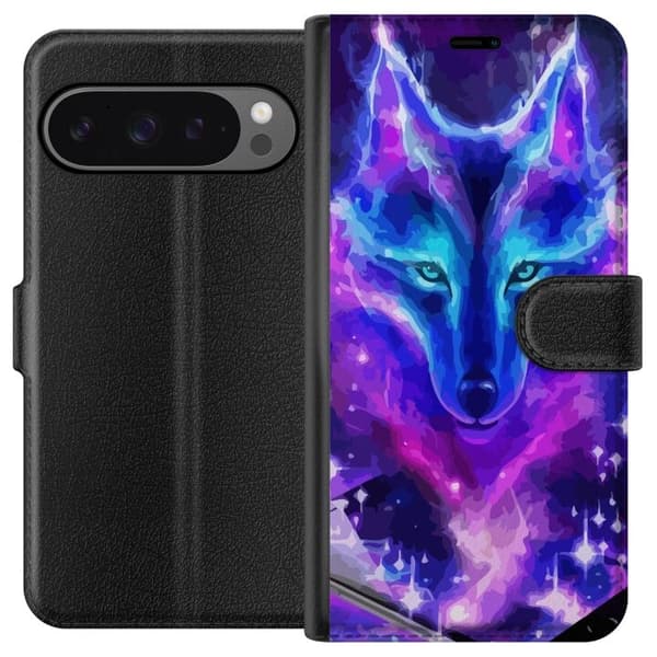 Plånboksfodral till Google Pixel 9 Pro XL med Neon Varg