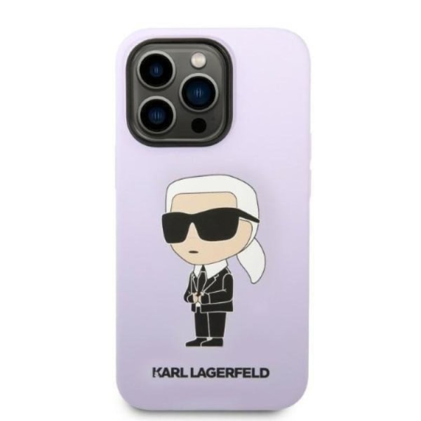 Karl Lagerfeld iPhone 14 Pro Skal Silicone Ikonik - Lila