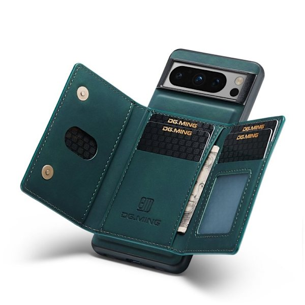 DG.MING M2 Series Google Pixel 8 Pro Plånboksfodral Konstläder Grön