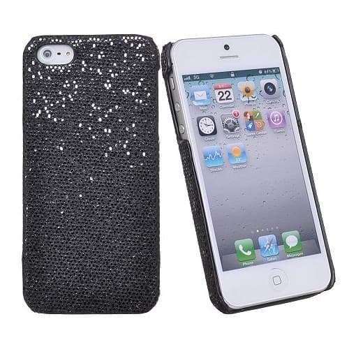 Sparkle-kuori Apple iPhone 5/5S/SE:lle (Musta) Black