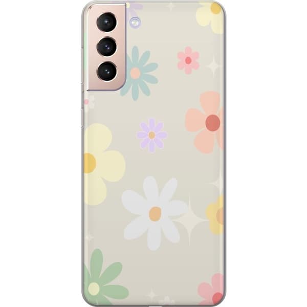 Mobilskal till Samsung Galaxy S21 med fejdande blommor
