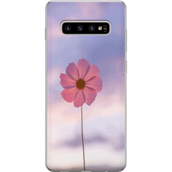 Mobilskal till Samsung Galaxy S10+ med Rosa blomma