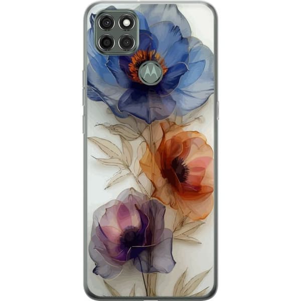Telefontaske til Motorola Moto G9 Power med silkeblomster