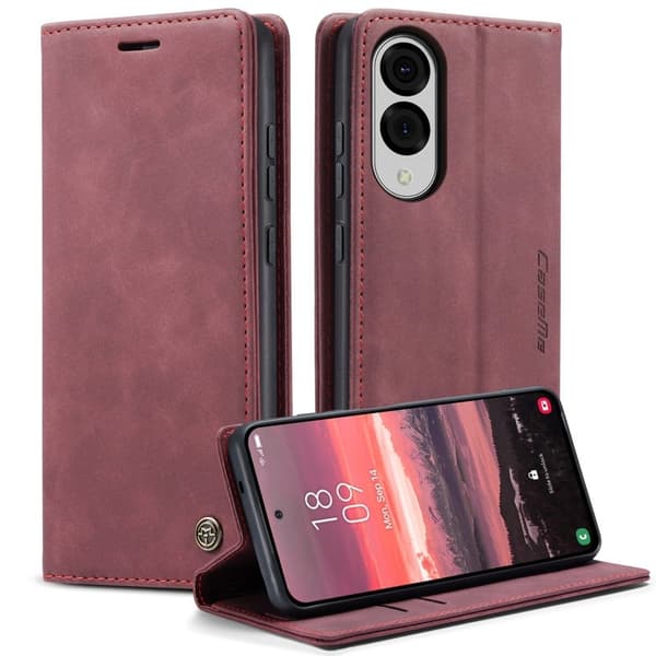CASEME 013 Plånboksfodral för Samsung Galaxy S25 Edge - Röd