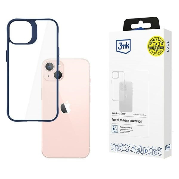 3MK Mobilskal till iPhone 15 Satin Armor Plus - Blå