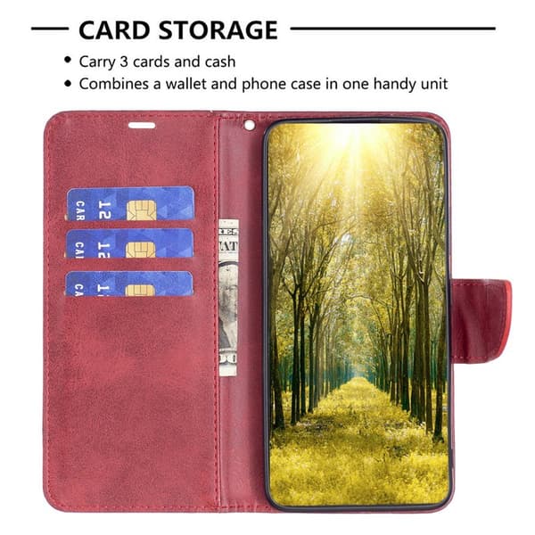 Plånboksfodral för Samsung Galaxy S26 Plus Stötsäker Konstläder - Röd