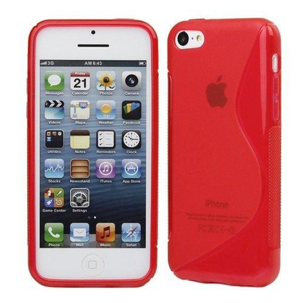 FlexiCase suojakuori Apple iPhone 5C:lle (punainen) Red