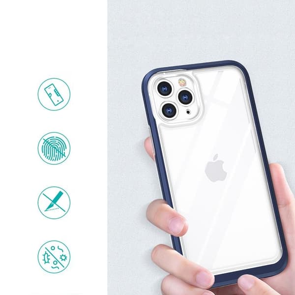 iPhone 11 Pro Max Skal Clear 3in1 - Blå Blå