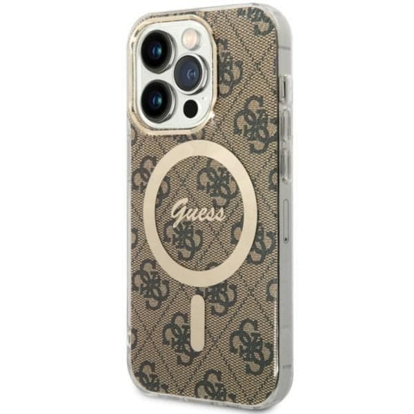 Guess iPhone 14 Pro Max -puhelinkotelo MagSafe 4G - Ruskea Brun