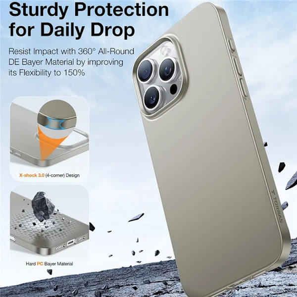 TORRAS Mobilskal till iPhone 16 Pro Magsafe Shockproof - Grå