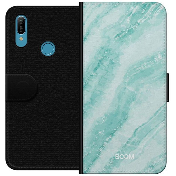 Pungcover til Huawei Y6 (2019) med Mint Marble