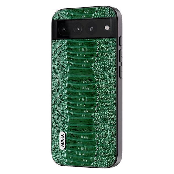 ABEEL Google Pixel 8 Pro Plånboksfodral Grön Äkta Läder TPU PC