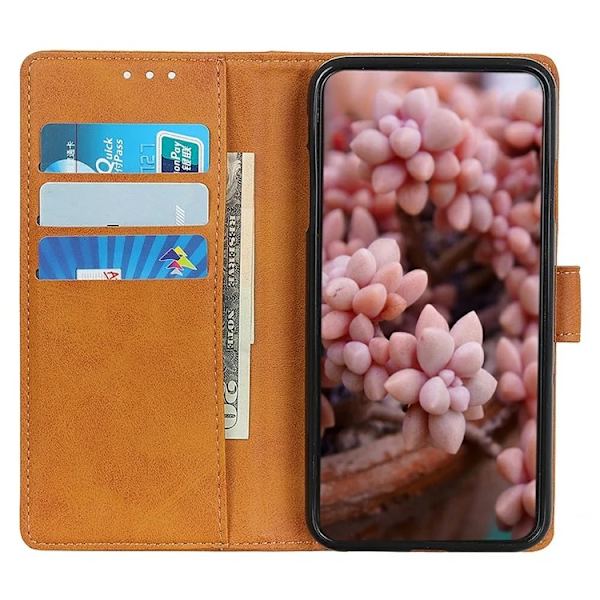 Sony Xperia 1 VII Plånboksfodral Cowhide Konstläder - Brun