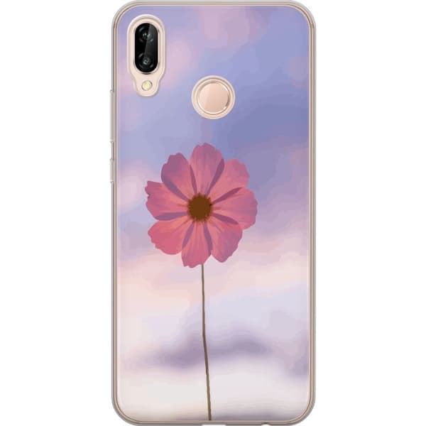 Mobilskal till Huawei P20 lite med Rosa blomma