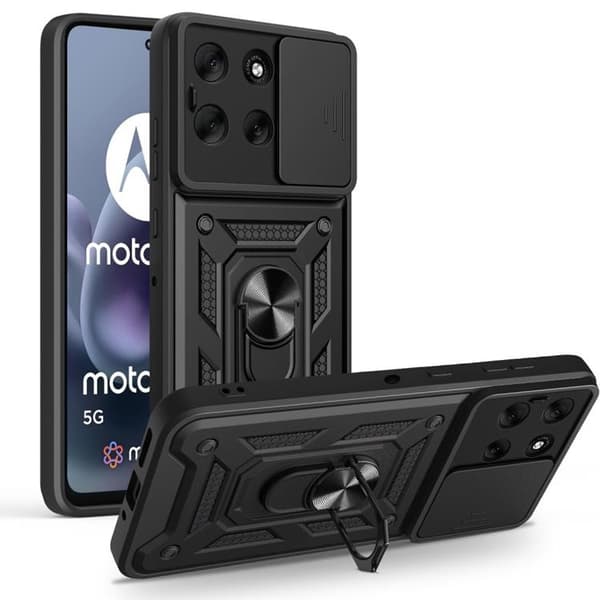 Tech-Protect telefontaske til Motorola Moto G86 5G Camshield Pro - Sort Svart