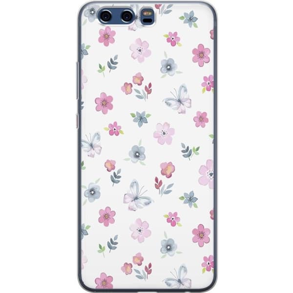 Mobilcover til Huawei P10 med Blomster og sommerfugle