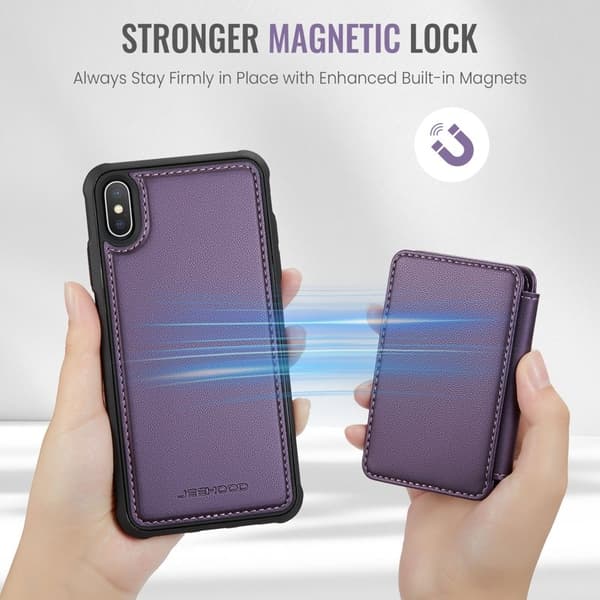 JEEHOOD J05 Mobilskal till iPhone XS Max Läder MobilLila