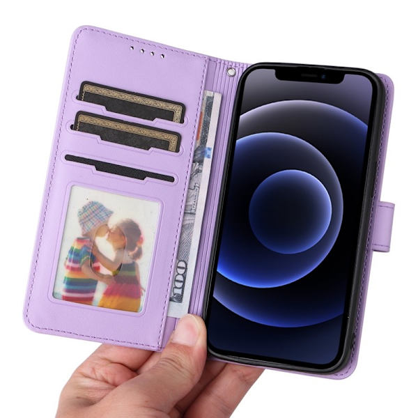 BETOPNICE iPhone 12 mini Plånboksfodral - Avtagbart Konstläder - Lila