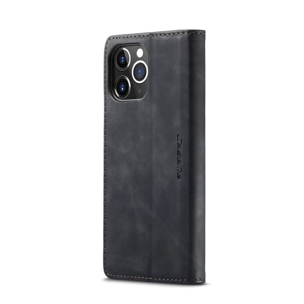 CASEME 013 Plånboksfodral Konstläder Flip iPhone 12 Pro Max Svart