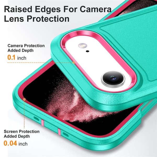 Mobilskal till iPhone Air Kickstand Silikon - ljusgrön/Rosa Rosa