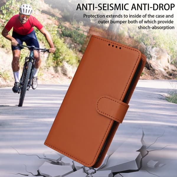BETOPNICE iPhone 15 Pro Max Plånboksfodral - Detachable Konstläder- Brun