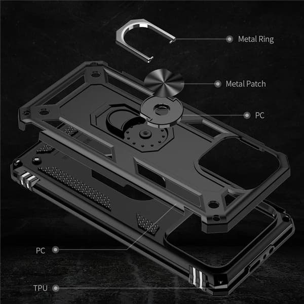 Mobilskal till iPhone 15 Pro med Kickstand - Svart Svart