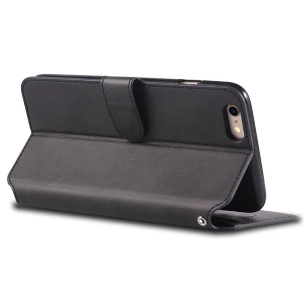 AZNS iPhone 6s/6 Plånboksfodral Stand Konstläder - Svart